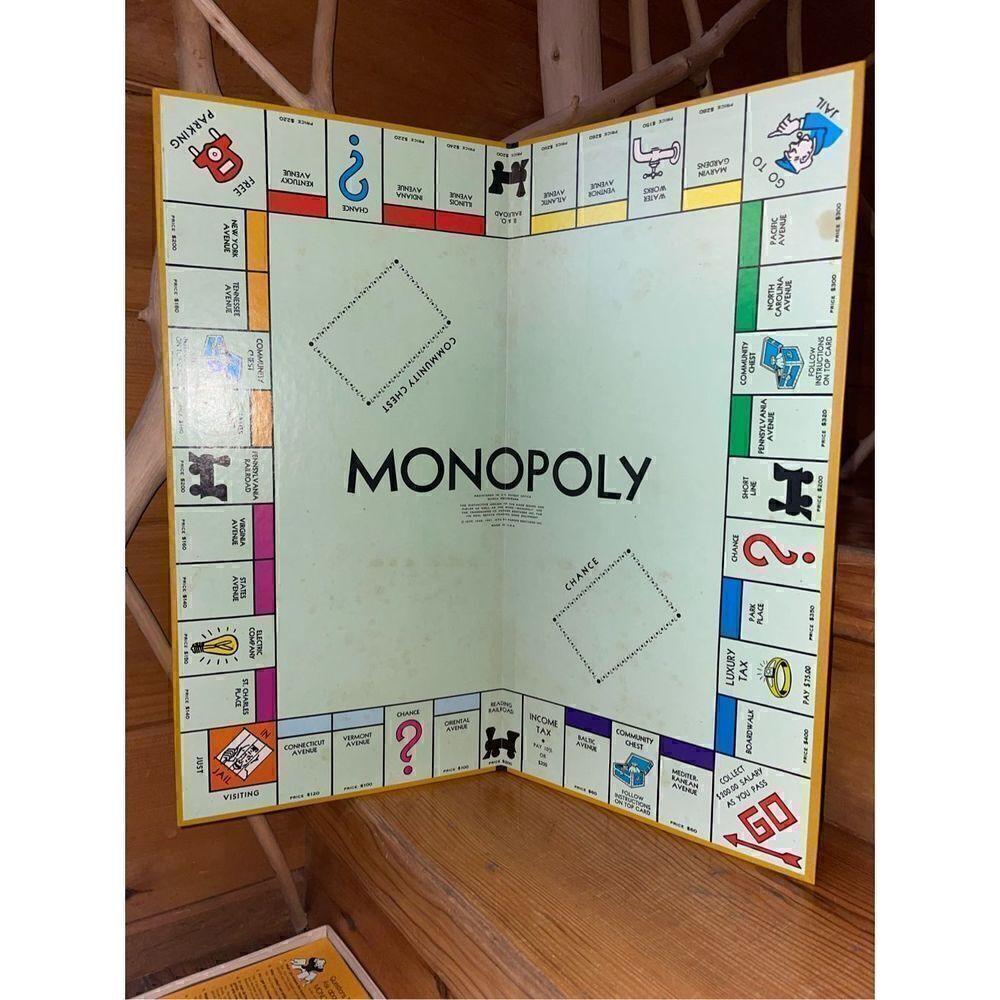 Vintage MONOPOLY 40th Anniversary Edition Classic 1974 Parker Brothers